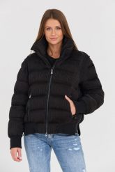 BLAUER Czarna plisowana kurtka. Czarne kurtki damskie Blauer USA, m, bez wzorów, bez kaptura. W wyprzedaży za 1,079.99 zł.