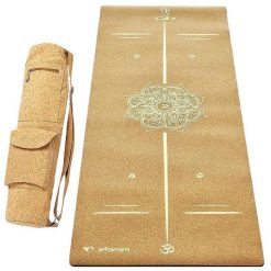 Zestaw mata do jogi z gumy i korka 5 mm + torba z korka - Bodylines złota. Żółte torby sportowe ACHAMANA, bez wzorów, z bawełny, duże. Za 550.00 zł.