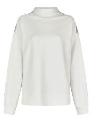 ELBSAND Bluza "Tuuja" w kolorze białym rozmiar: M. Białe bluzy damskie ELBSAND, m, bez wzorów, z bawełny, bez kaptura. Za 162.49 zł.