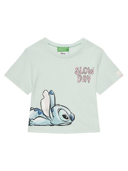 United Colors Of Benetton T-Shirt 35RYG10HQ Zielony Regular Fit. Zielone koszulki i t-shirty dziewczęce United Colors Of Benetton, bez wzorów, z bawełny, bez kołnierzyka, bez ramiączek. Za 39.99 zł.