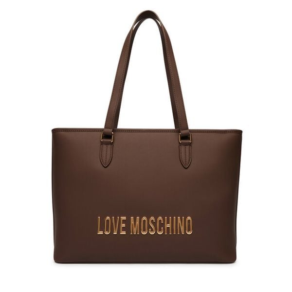 Torebka LOVE MOSCHINO. Brązowe shopper bag Love Moschino, bez wzorów, bez dodatków. Za 1,059.00 zł.