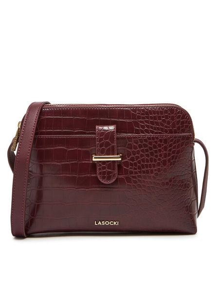 Lasocki Torebka C-LSK-H-001-08 Bordowy. Czerwone listonoszki damskie Lasocki, bez wzorów, z materiału, bez dodatków. Za 169.99 zł.