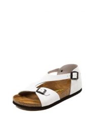 Comfortfusse Skórzane sandały w kolorze białym rozmiar: 40. Białe sandały damskie Comfortfüße, bez wzorów, z nubiku, z otwartym noskiem, bez obcasa, bez zapięcia. Za 252.99 zł.