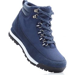 Kozaki trekkingowe bonprix ciemnoniebieski. Niebieskie obuwie sportowe casual damskie bonprix, z materiału. Za 79.99 zł.