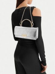 Nine West Torebka CEO-Mercer Mood-KY317 Srebrny. Szare torebki wieczorowe damskie Nine West, bez wzorów, z materiału, bez dodatków. Za 179.99 zł.