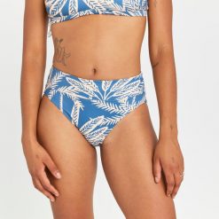 Dół kostiumu kąpielowego surfingowego damski Olaian Nora Palmer. Bikini OLAIAN, bez wzorów. Za 79.99 zł.