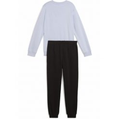 Młodzieżowy dres Essentials z logo No. 1 z bluzą PUMA Cool Weather Blue. Niebieskia bluzy damskie Puma, m, bez wzorów, z dresówki, bez kaptura. W wyprzedaży za 134.00 zł.