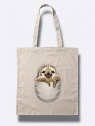 WOOOP Torba "Pocket Sloth" w kolorze beżowym - 36 x 43 cm rozmiar: onesize. Brązowe shopper bag Wooop, bez wzorów, z bawełny, na ramię, bez dodatków. Za 39.99 zł.