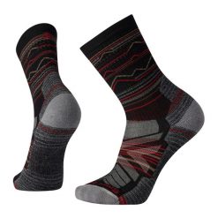 Skarpety trekkingowe Smartwool Hike Light Cushion Mountain Pattern Crew. Czarne skarpetki damskie Smartwool, bez wzorów. Za 99.99 zł.