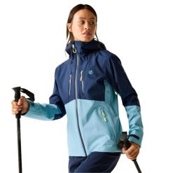 Kurtka Damska Diverging II Colour Block Jacket. Niebieskie kurtki damskie Dare 2b, m, bez wzorów, z materiału, z kapturem. Za 553.99 zł.