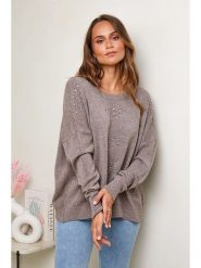 Soft Cashmere Sweter w kolorze szarobrązowym rozmiar: 34/36. Brązowe swetry klasyczne damskie Soft Cashmere, bez kołnierzyka. Za 152.99 zł.