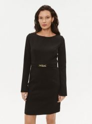 TWINSET Sukienka codzienna 232TT2195 Czarny Regular Fit. Czarne sukienki damskie Twinset, bez wzorów, z syntetyku, bez ramiączek. Za 579.99 zł.