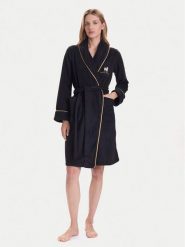 LAUREN RALPH LAUREN Szlafrok ILN42471 Czarny. Czarne szlafroki damskie Lauren Ralph Lauren, bez wzorów, z syntetyku, bez kaptura. Za 459.99 zł.