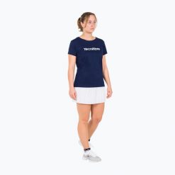 Koszulka damska Tecnifibre Team Cotton Tee. Niebieskie bluzki damskie TECNIFIBRE, m, bez wzorów, bez kołnierzyka, bez ramiączek. Za 109.99 zł.