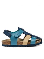 Geox Sandały B Sandal Chalki B452QA 000BC C4169 M Granatowy. Niebieskie sandały chłopięce Geox, ze skóry, bez zapięcia. Za 129.99 zł.