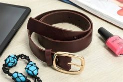 Beltimore skórzany damski pasek do spodni 3 cm burgundowy A68 : Kolory - brązowy, beżowy, Rozmiar pasków - r.80-95 cm. Brązowe paski damskie bez wzorów. Za 47.90 zł.