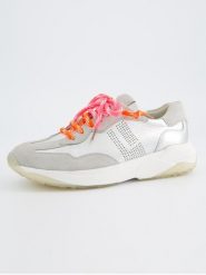 Paul Green Skórzane sneakersy w kolorze srebrno-kremowym rozmiar: 41. Brązowe obuwie sportowe damskie Paul Green, bez zapięcia. Za 397.17 zł.