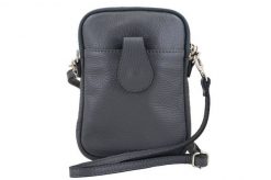 Listonoszka etui skórzane BARBERINI'S 887-28 c. szare. Szare shopper bag Barberinis, bez wzorów, ze skóry, na ramię, małe, bez dodatków. Za 119.99 zł.