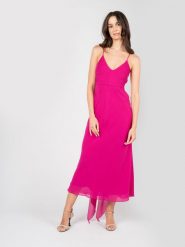 Patrizia Pepe Sukienka | 8A1214/AD08 | Kobieta | Różowy. Czerwone sukienki damskie Patrizia Pepe, bez wzorów, z poliesteru, eleganckie, bez ramiączek. W wyprzedaży za 549.00 zł.