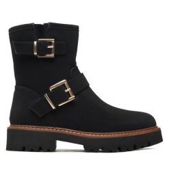 Botki Jenny Fairy. Czarne botki damskie Jenny Fairy, bez obcasa, na płaskiej podeszwie, bez zapięcia. Za 139.99 zł.