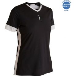 Koszulka do piłki nożnej F500 damska. Białe koszulki damskie KIPSTA, m, bez wzorów, z materiału, bez kołnierzyka, bez ramiączek. Za 29.99 zł.