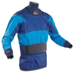 Kurtka kajakowa górska na wyprawy wodne Unisex Palm Fuse Action wodoodporna. Niebieskie kurtki damskie PALM, bez wzorów, z elastanu, bez kaptura. Za 1,875.00 zł.