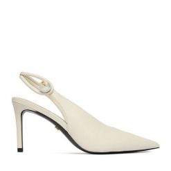 Szpilki GINO ROSSI. Białe szpilki damskie Gino Rossi, bez wzorów, bez obcasa, na szpilce, bez zapięcia. Za 399.99 zł.