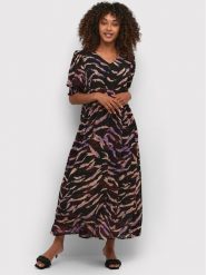 Kaffe Sukienka codzienna Neferi 10506600 Czarny Relaxed Fit. Czarne sukienki damskie Kaffe, bez wzorów, z syntetyku, bez ramiączek. Za 229.99 zł.