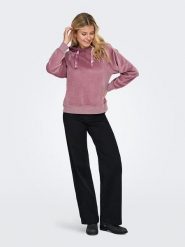 JDY Bluza "Vida" w kolorze szaroróżowym rozmiar: XL. Różowe bluzy damskie JDY, xl, bez wzorów, z bawełny, z kapturem. Za 95.92 zł.