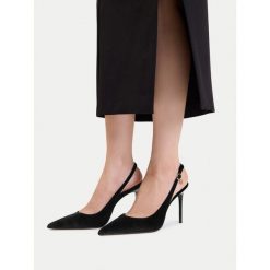 Szpilki Nine West. Czarne szpilki damskie Nine West, bez wzorów, bez obcasa, na szpilce, bez zapięcia. Za 229.99 zł.