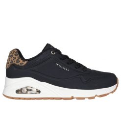 Sneakersy damskie Skechers Uno Jungle Nite. Czarne obuwie sportowe damskie Skechers, bez zapięcia. Za 333.50 zł.