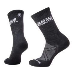 Skarpety trekkingowe Smartwool Athletic SMRTWL Logo Crew. Czarne skarpetki damskie Smartwool, bez wzorów, z wełny. Za 99.99 zł.