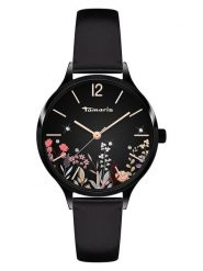 Tamaris Zegarek kwarcowy w kolorze czarnym rozmiar: onesize. Czarne, analogowe zegarki damskie Tamaris, metalowe. Za 130.99 zł.