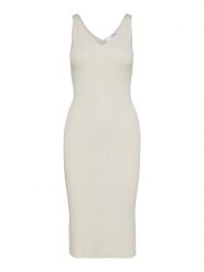 SELECTED FEMME Sukienka w kolorze kremowym rozmiar: XL. Brązowe sukienki damskie Selected Femme, bez wzorów, z wiskozy, klasyczne, bez ramiączek. Za 74.81 zł.