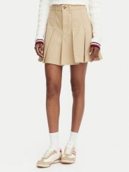 Tommy Jeans Spódnica plisowana DW0DW23149 Beżowy Regular Fit. Brązowe spódnice damskie Tommy Jeans, xxs, bez wzorów, z bawełny. Za 369.99 zł.