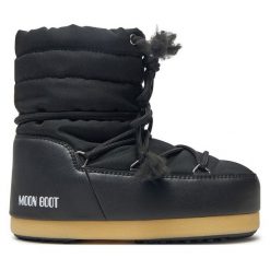 Śniegowce Moon Boot. Czarne śniegowce damskie Moon Boot, z nylonu. Za 599.99 zł.