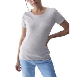 Koszulka Damska 4F. Szare koszulki damskie 4F, bez wzorów, bez kołnierzyka, bez ramiączek. Za 66.99 zł.