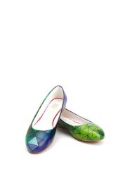 Goby Baleriny w kolorze niebiesko-zielonym ze wzorem rozmiar: 38. Niebieskie balerinki damskie Goby, bez wzorów, z materiału. Za 140.20 zł.