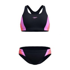 Strój kąpielowy damski dwuczęściowy Speedo Colourblock Splice 2.0. Czarne bikini Speedo, bez wzorów. Za 292.95 zł.