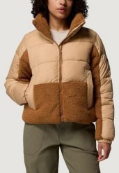 Kurtka puchowa Kobieta COLUMBIA Leadbetter Point™ II Sherpa Hybrid. Brązowe kurtki damskie Columbia, na zimę, s, bez wzorów, z materiału, bez kaptura. Za 787.95 zł.