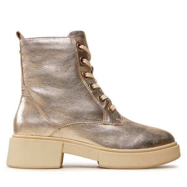 Trzewiki Caprice. Żółte botki damskie Caprice, bez obcasa, na płaskiej podeszwie, bez zapięcia. Za 309.99 zł.