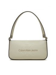 Calvin Klein Jeans Torebka Sculpted Shoulder Pouch25 Mono K60K610679 Beżowy. Brązowe torebki klasyczne damskie Calvin Klein Jeans, z jeansu, bez dodatków. Za 259.99 zł.