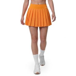 Damskie spódnico-spodenki tenisowe Siroko Flow Femme-W Orange. Brązowe spódnice damskie SIROKO, bez wzorów, z tkaniny, sportowe. Za 212.00 zł.