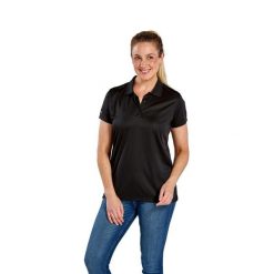 Damska koszulka polo Erima Fonctionnel. Czarne bluzki damskie Erima, bez wzorów, bez kołnierzyka, bez ramiączek. Za 263.99 zł.