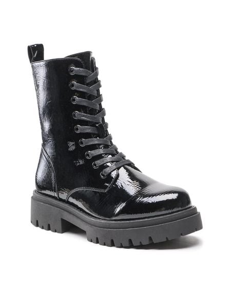 Jenny Fairy Trapery WS5865-05 Czarny. Czarne trapery damskie Jenny Fairy, ze skóry, bez zapięcia. Za 84.99 zł.