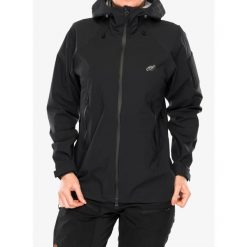 Kurtka przeciwdeszczowa damska Helikon-Tex Squall Hardshell. Czarne kurtki damskie HELIKON-TEX, bez wzorów, z hardshellu, bez kaptura. Za 839.99 zł.
