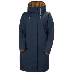 Damska kurtka wodoodporna Helly Hansen Hvaler. Niebieskie kurtki sportowe damskie Helly Hansen, m, bez wzorów, z materiału, bez kaptura. Za 904.00 zł.