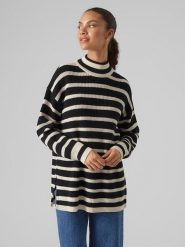 Vero Moda Sweter "Fabulous" w kolorze czarno-białym rozmiar: S. Białe swetry klasyczne damskie Vero Moda, s, bez kołnierzyka. Za 105.45 zł.
