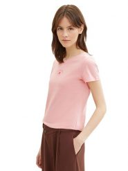 Tom Tailor Koszulka w kolorze jasnoróżowym rozmiar: XL. Różowe bluzki damskie Tom Tailor, xl, bez wzorów, z bawełny, bez kołnierzyka, bez ramiączek. Za 30.71 zł.