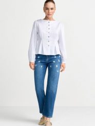 Rich & Royal Dżinsy Kobiety Bawełna niebieski jednolity, 29-32. Niebieskie jeansy damskie Rich & Royal. Za 629.95 zł.